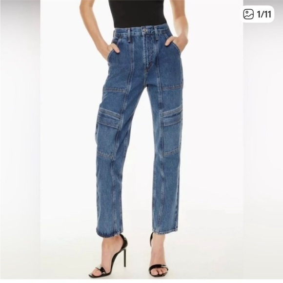 NWT AGOLDE Cooper Cargo Jeans in Regulation - Picture 6 of 7